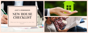 New Home Checklist-Katy Texas
